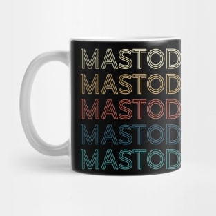 Personalized Mastodon Name Vintage Styles Christmas 70s 80s Mug